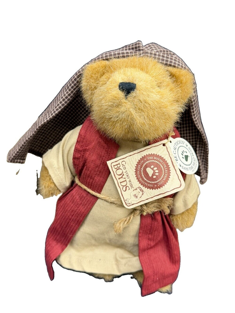 Boyds Bears NOAH #568001 Plush 8” 🐻 - Noah’s Ark- 2002 With Tags